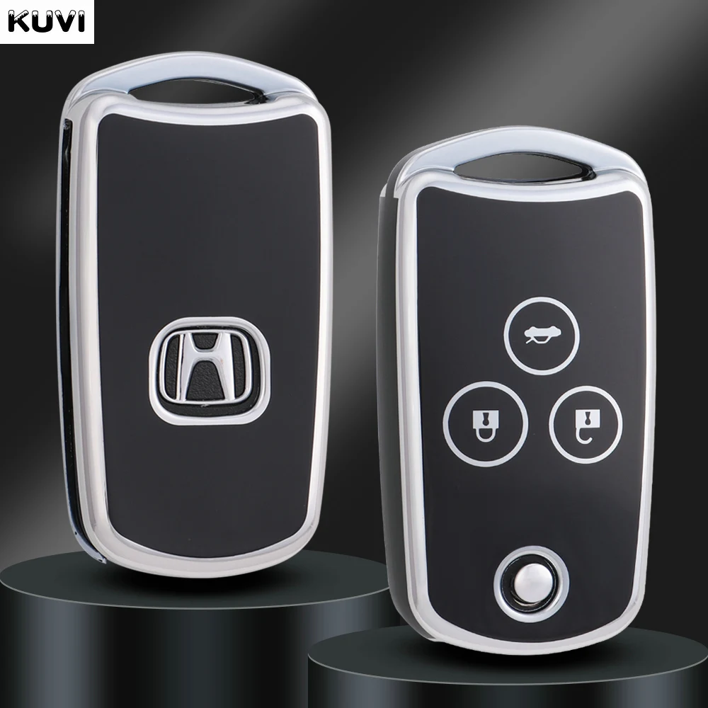 Новинка ТПУ чехол для автомобильного флип-ключа Honda Civic Fit Accord CRV HRV Jazz Odyssey Acura TL TSX ZDX