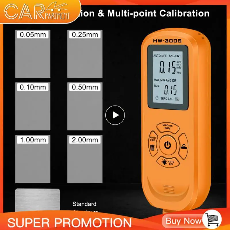 

HW-300S Automobile Thickness Gauge Car Paint Tester Thickness Coating Meter Russia Manual Ultra-precise 0.1micron/0-2000 Fe&NF