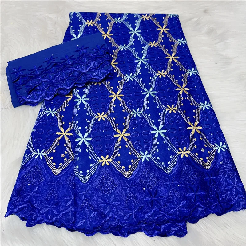 

7 yards African Swiss Voile Lace Fabric embroidery lace trim high quality african Dry 100% cotton lace fabric for wedding 7L0621