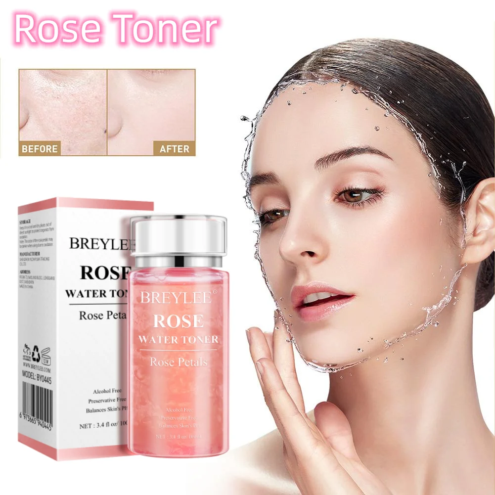 

Rose Petals Facial Toner Hyaluronic Acid Moisturizing Anti Wrinkles Large Pores Treatment Smooth Brightening Beauty Skincare