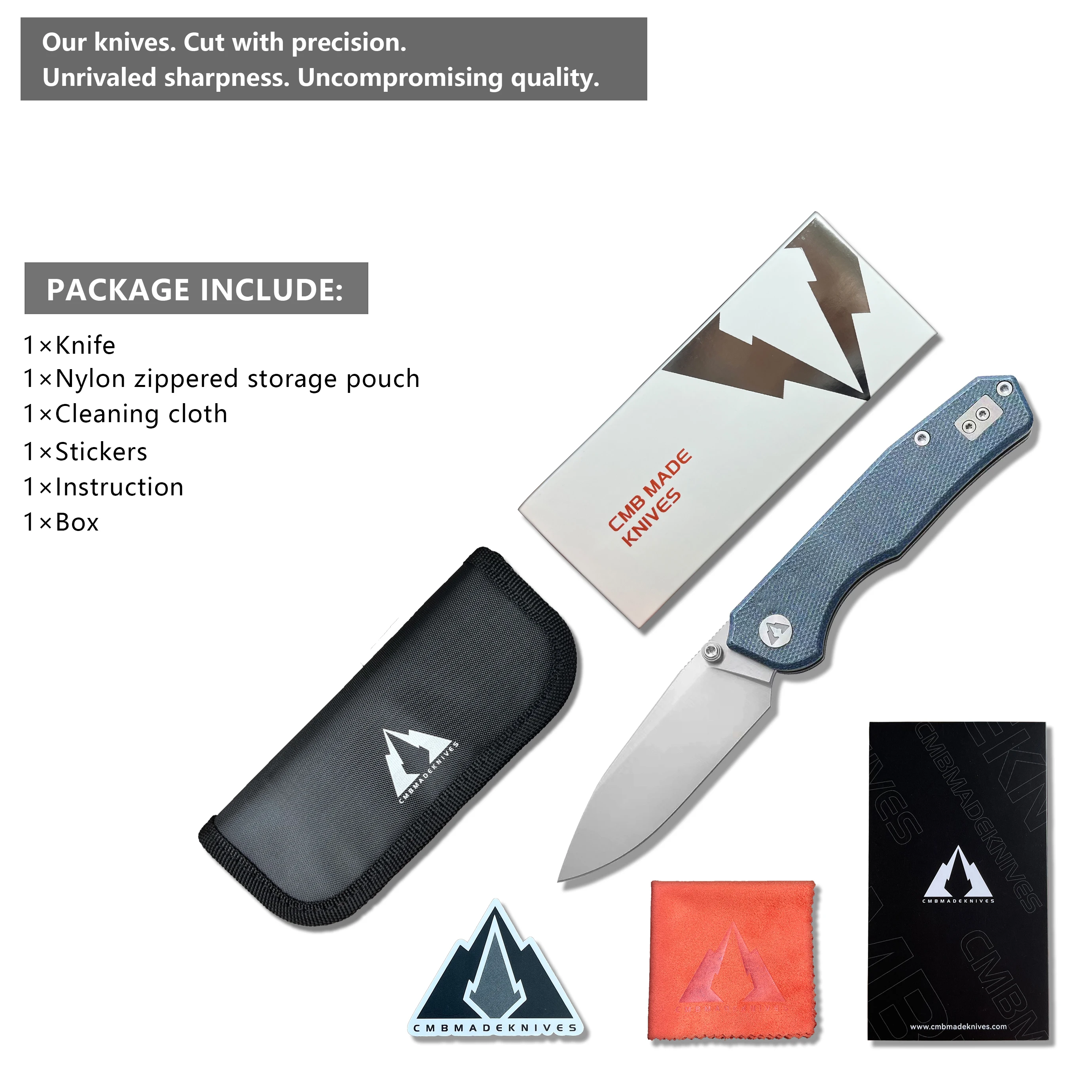 CMBMADEKNIVES Explorer Micarta Ручка 14C28N Стальное лезвие Карманный складной тактический нож для выживания и кемпинга на открытом воздухе EDC CMB-18D (art.: 3920cdeee3820) - 3920cdeee3820