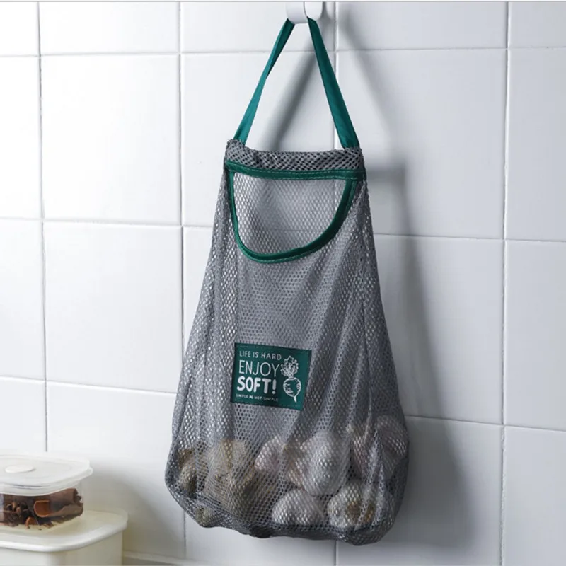 

Многофункциональные кухонные подвесные сумки для хранения, вместительная дышащая сетчатая сумка, многоразовые мешки для хранения, аксессуары для кухни