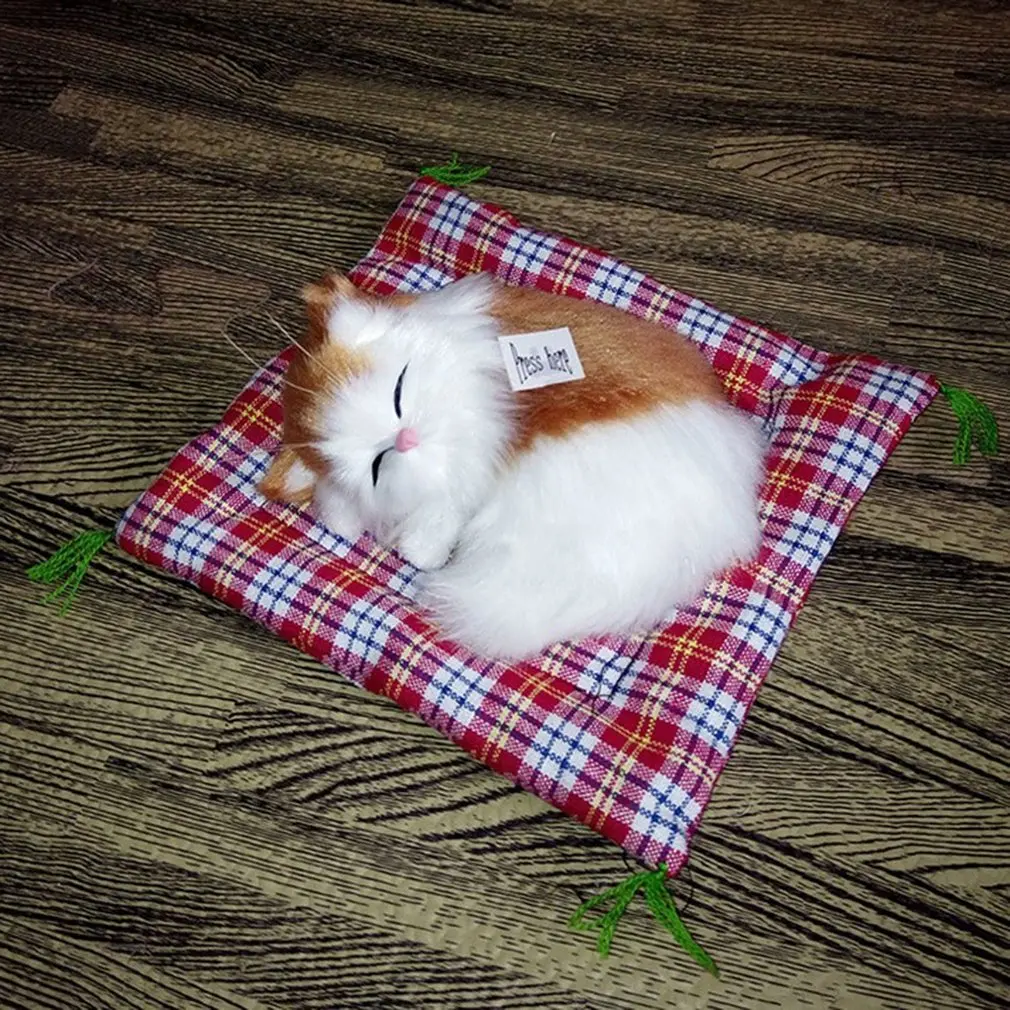 

Милая искусственная животная, кошка, кукла, плюшевая Спящая кошка, игрушка для детей, детская игрушка
