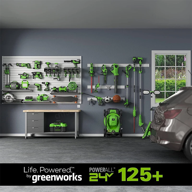 Бесщеточный двигатель бензопилы Greenworks 24 В аккумуляторный компактный 12 дюймов