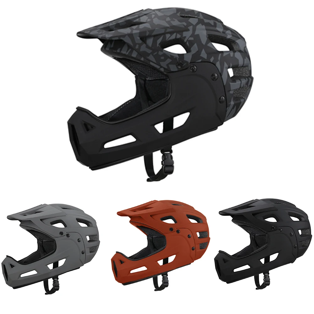 

Шлем на все лицо Discovery со съемным козырьком-цепочкой, шлем на половину лица с 18 вентиляционными отверстиями для кроссового велосипеда, размер M/L(54-61 см)