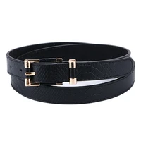 high quality luxury brand pu leather belts gold pin buckle belt for women fashion business lady jeans crocodile strap students