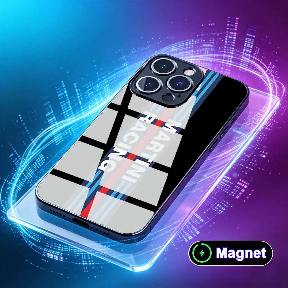 Фото Модный чехол для телефона M-Martinis Glass Magnet для iPhone 17 16 15 14 13 12 11 Air Pro Max Plus Mini, цветной №2