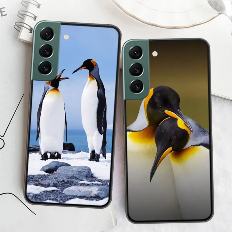 Чехол для телефона Penguins Love at the North Pole Samsung A15 A25 A35 A55 Galaxy A70S A50S A30S A30 A40 A71 A51 A41 A31 A21 A11 A01