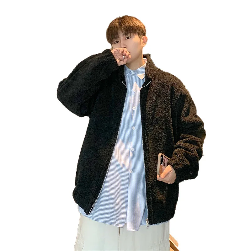 Instagram Super fire Lamb Plush coat new winter thick warm fashion casual coat trend  winter jackets  men clothing  coat