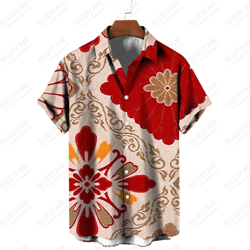 Мужская рубашка с коротким рукавом и воротником на пуговицах в британском стиле |