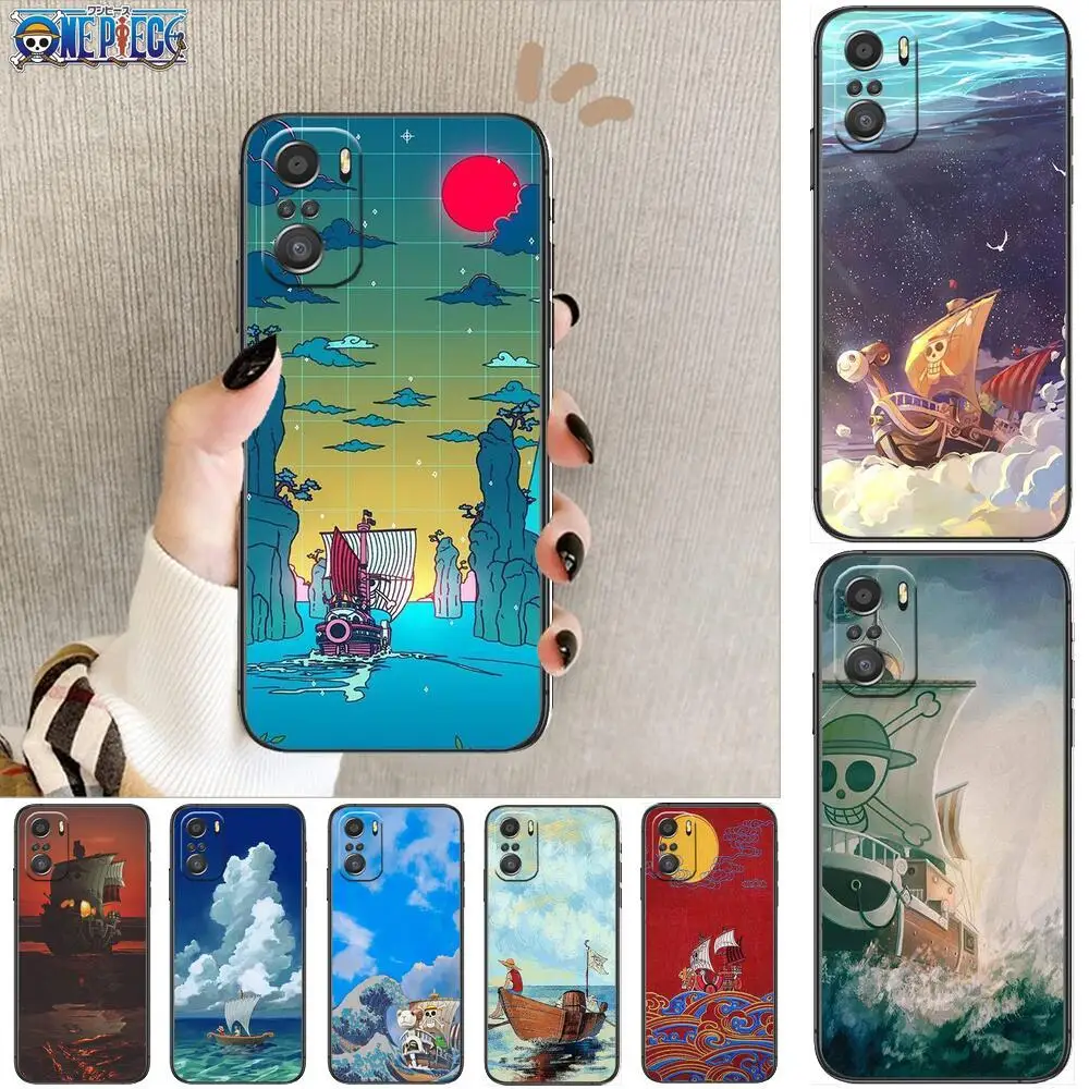 

One Piece Merry ship Phone Case For xiaomi mi 11 Lite pro Ultra 10s 9 8 MIX 4 FOLD 10T 5g Black Cover Silicone Back Prett