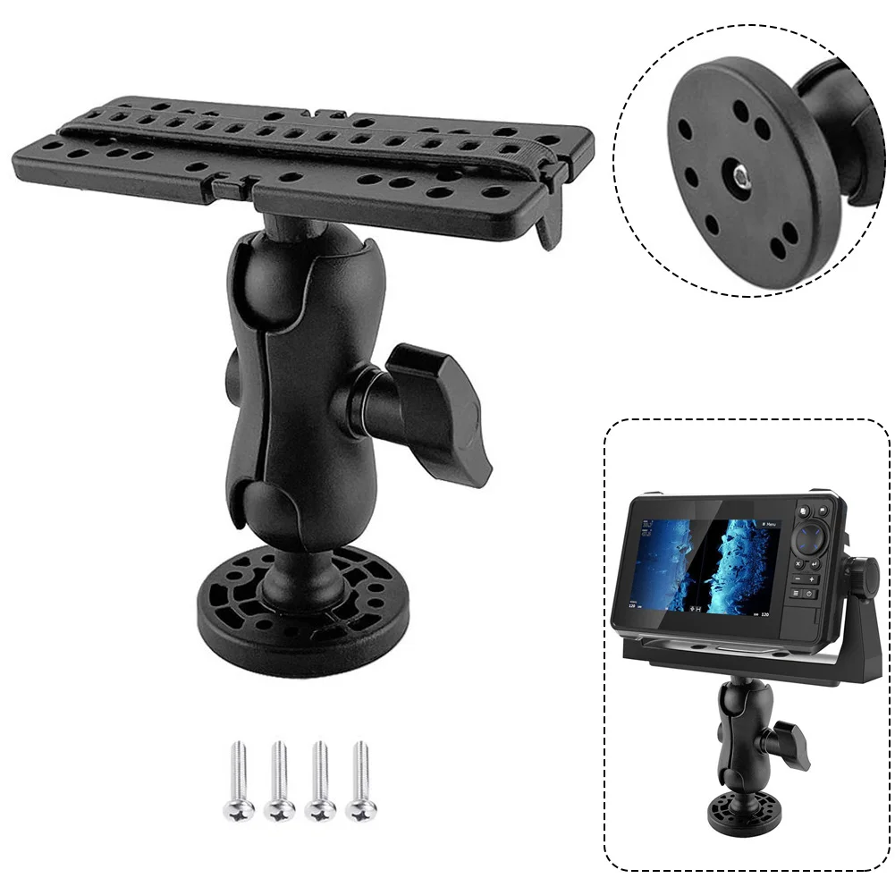 

Durable Fish Finder Bracket Part High Strength Lightweight Marine Nylon Material 360 Degree Ball Design Base Mount
