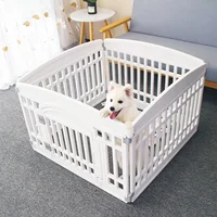 Pet Playpen Foldable Gate for Dogs Heavy Plastic Puppy Exercise Pen with Door Portable Indoor Outdoor Small Pets Fence  Puppies