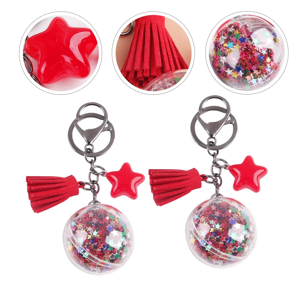 

Combo Plate Creative Key Pendant Tassel Chain Decoration Hanging Ball Keychain Keyholder