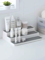 kitchen tabletop condiment layered shelf three layer skin care cosmetics model storage and finishing rack