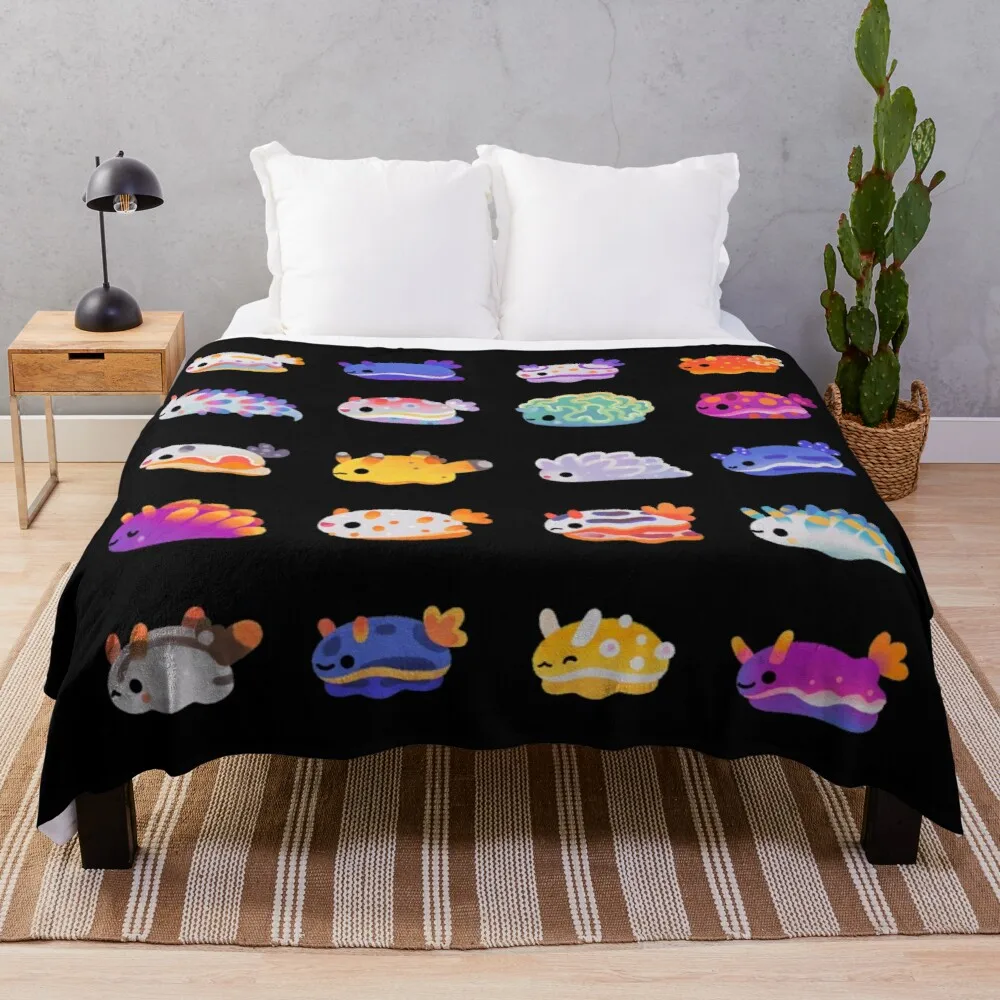 

Bed Fabric Fur Quilt Blanket Sea Slug Day Throw Blankets