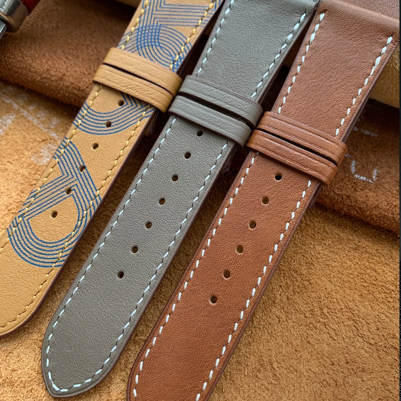 Pure Hand stitched wristband suitable for Her logo Apple iwatch8 AppleWatch7/6/5/4/3SE leather wristband 49mm 45mm 41mm