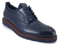 2022 Trend new season Model leather shoes with personalized and casual navy blue shoes