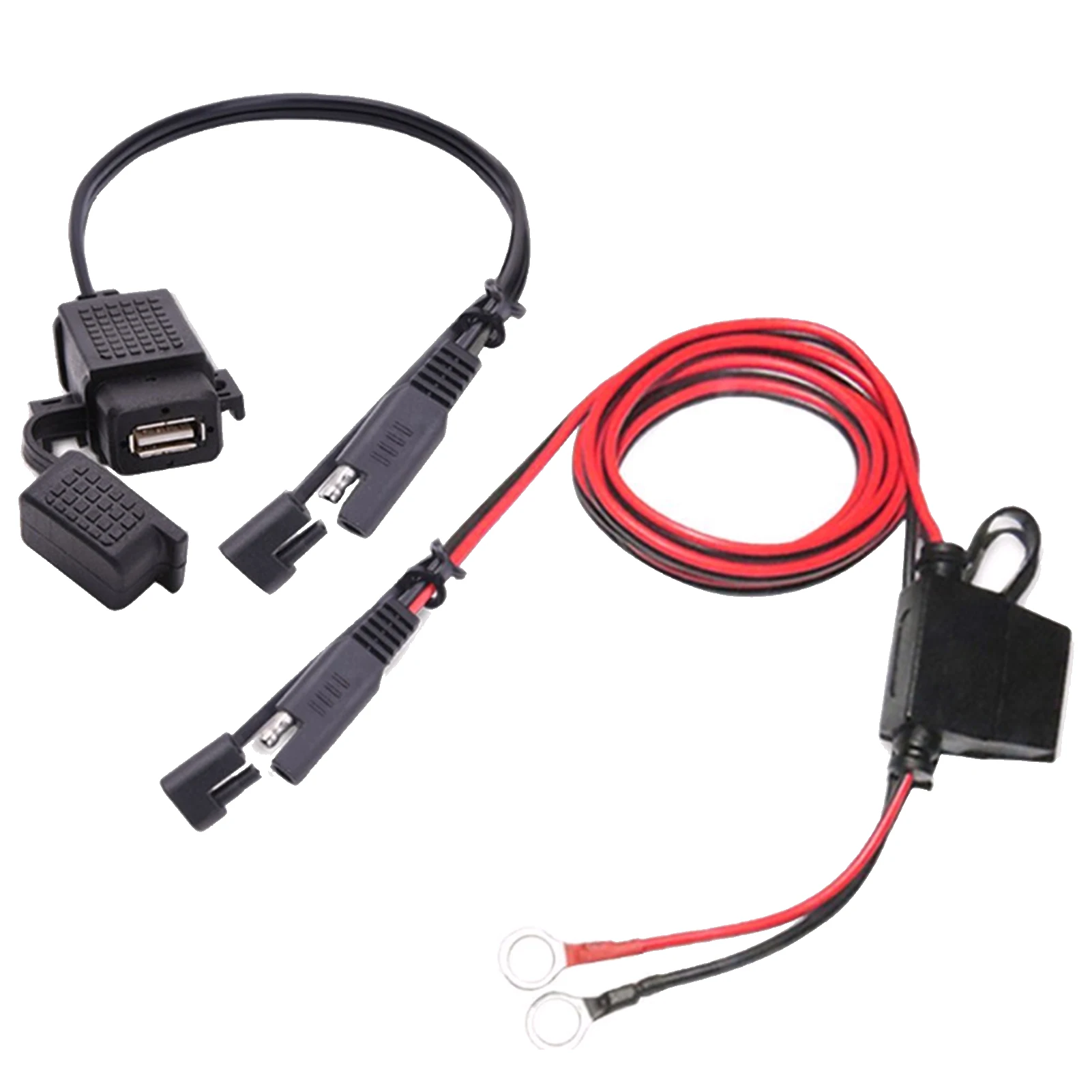 

PVC Practical Tablet Waterproof Cover Accessories GPS SAE To USB Cable For Motorcycle Fast Charging Electrical Conductivity DIY