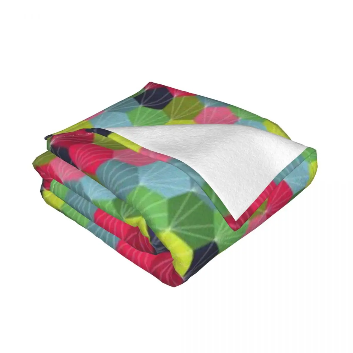 Красочное ультрамягкое одеяло из микрофлиса с геометрическим рисунком Hexie Honeycomb