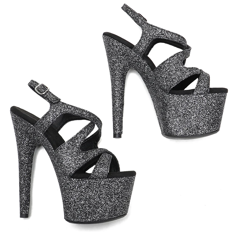 Leecabe 17CM/7Inch Women's Platform Sandals  party High Heels Shoes Pole Dancing Shoes