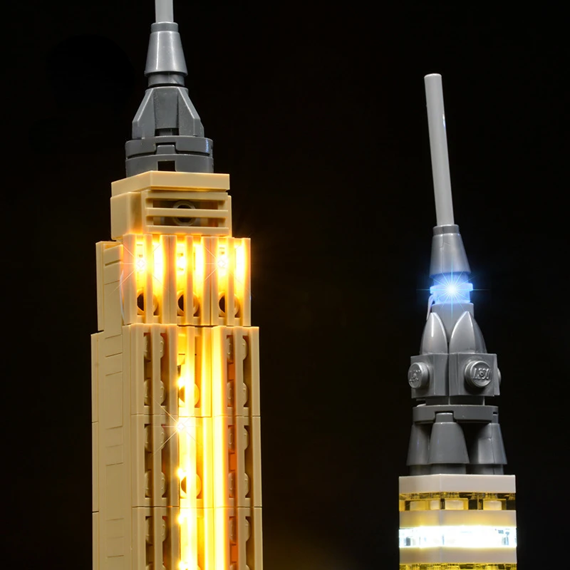 Без строительных блоков лампа освещение для Нью-Йорка 21028 Сделай Сам игрушки