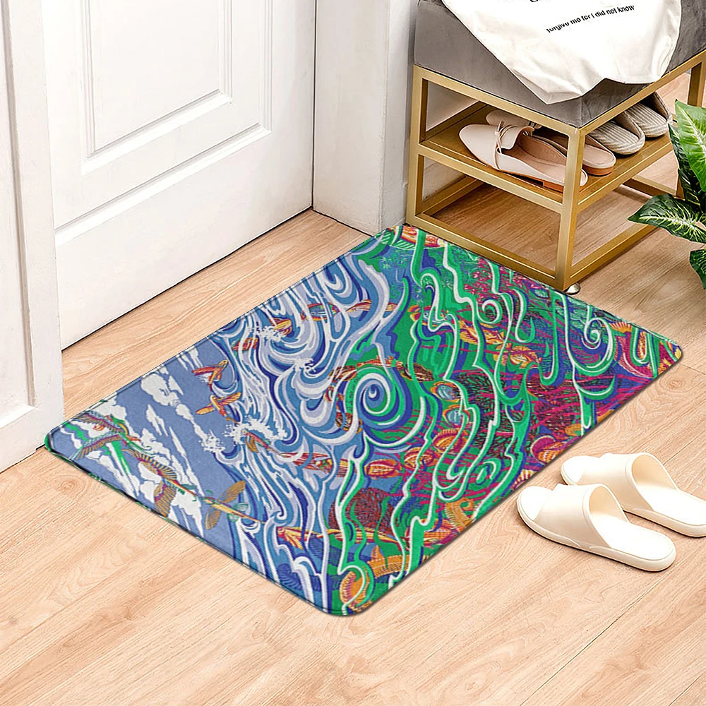 

Коврик для ванной комнаты, маленький коврик для душа, декоративный Впитывающий Коврик для ног, коврик для входной двери, кухонный коврик, ко...