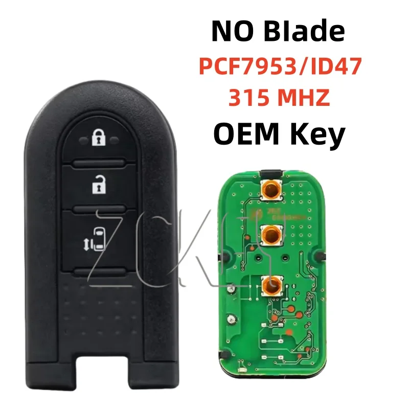 

ZCKEY 2/3/4 кнопки OEM для Toyota Daihatsu Smart Remote Proximity Key Terios LA600S Passo танто на заказ Roomy 315 МГц FSK HITAG3