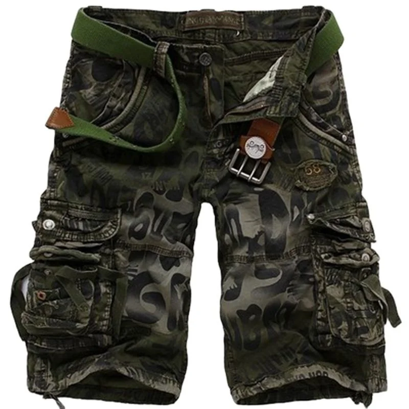 

i Quality Camouflae Loose Caro Sorts Men Summer Brand Fasion Tactical Camo Sorts Multiple Pockets Caro Pants for Men
