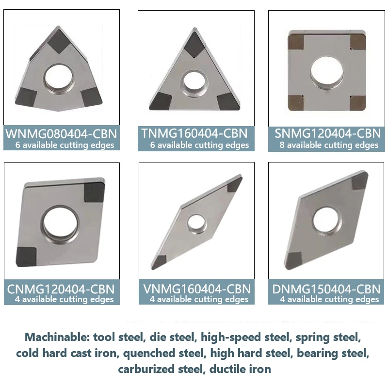 

CBN Insert TNMG CNMG120404 TNGA160404 TNMG160408 Metal Turning Tools lathe Cutter For Processing Hardened Steel Cast Iron