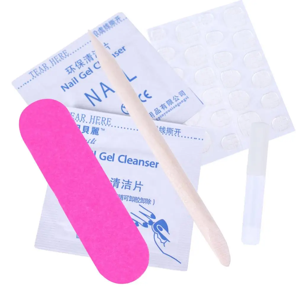 

Nail Polish Remover Set Double Sided Jelly Gel Nail File Alcohol Cotton Nail Enhancement Kit Polishing Strip Nail Removal Rod