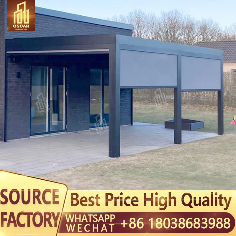 Крышка для перголы RTS алюминиевая Жалюзийная беседка уличная биоклиматическая