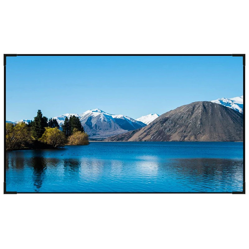 

92 inch/100 inch projection screen narrow edge metal frame cloth projectile metal anti -light screen 4K HD White Soft screen