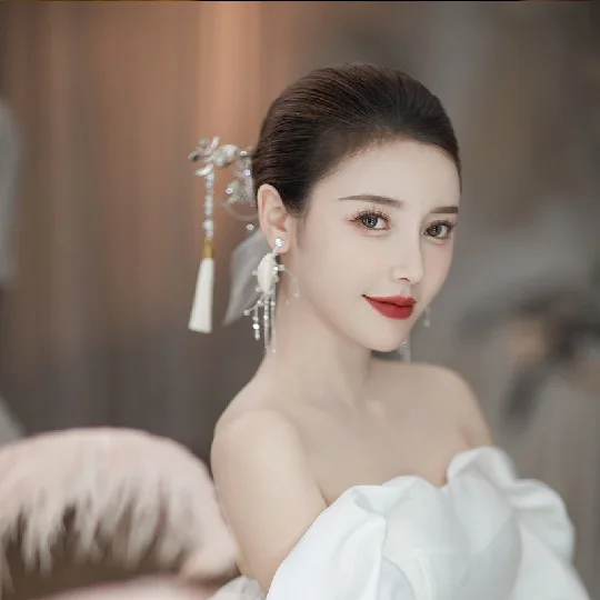 

New Chinese Bride Headwear Hairpin Tassel Wedding Accessories Ancient Style