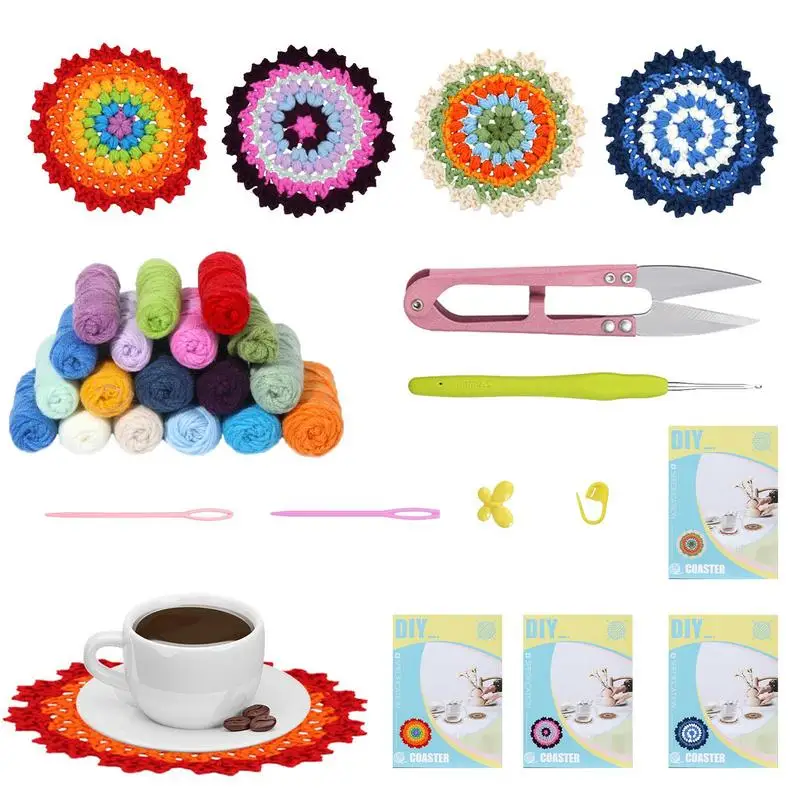 

Набор трикотажных вязальных подставок ручной работы