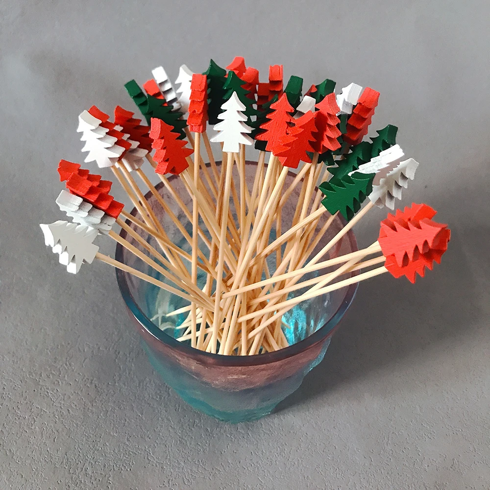 

100 шт., бамбуковые палочки для коктейлей