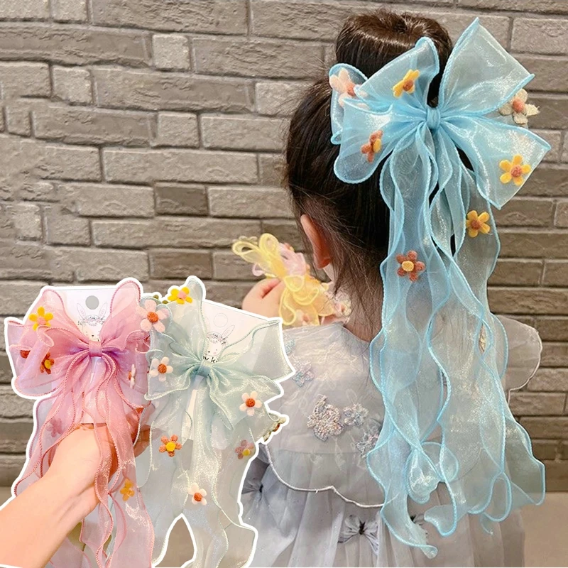 

Super Fairy Bowknot Flower Hair Clips Princess Hairpin Girls Hairgrip Headdress Barrettes Children Girls Hair Accessories