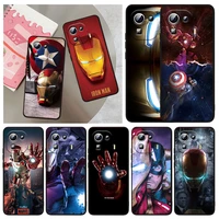 fashion marvel iron man silicone cover for xiaomi mi 12x 12 11 11t 11i 10t 10 pro lite ultra 5g 9t 9se a3 black phone case