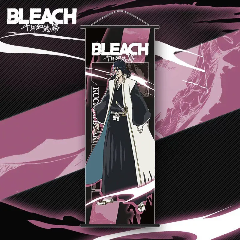 Фото Настенные свитки-постеры BLEACH: Курасаки Ичиго, Рукия Кучики. Аниме-постеры, настенные свитки, декор для комнаты, подарки. №3