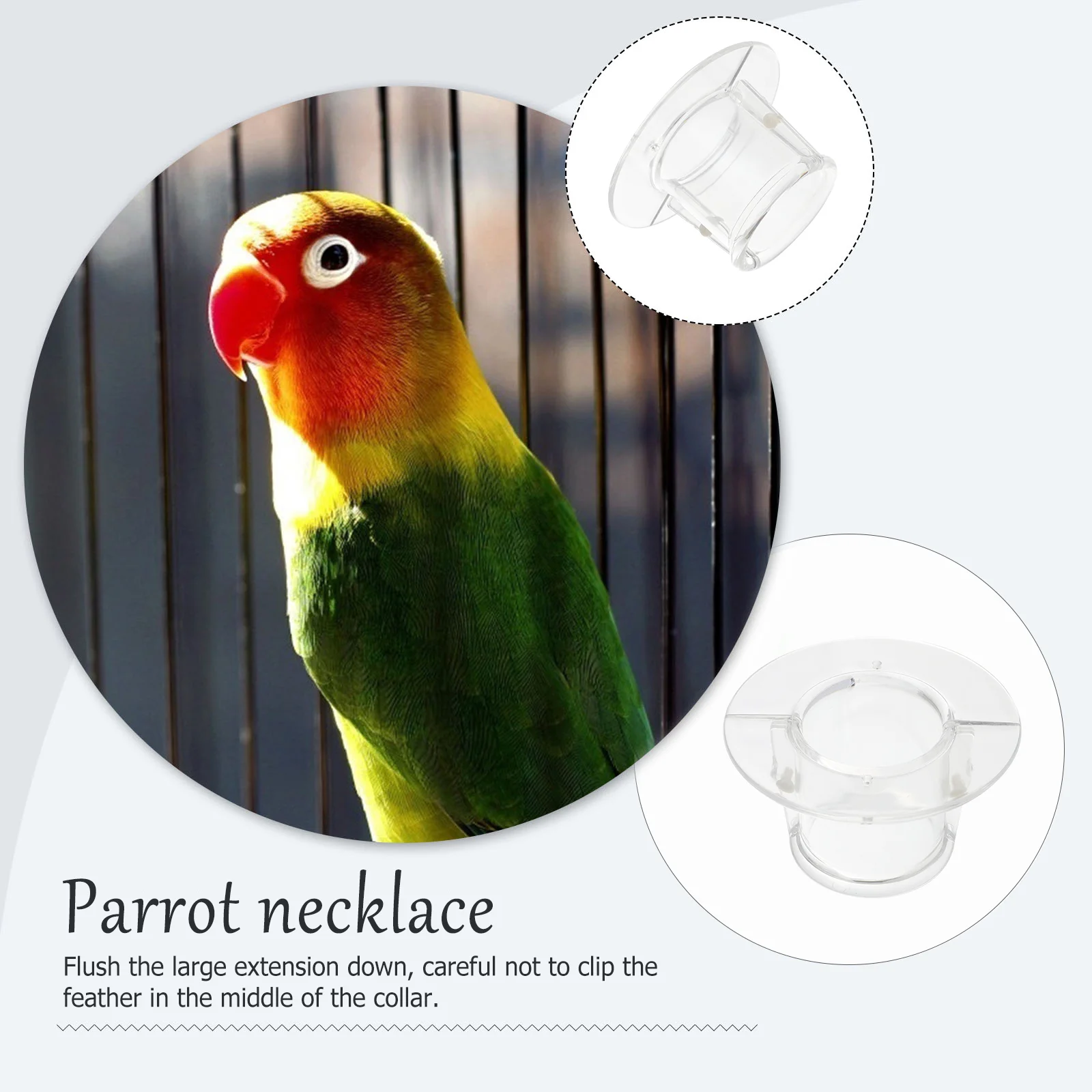 

Collar Parrot Bird Bite Antisupplies Recovery Neck Neckband Necklace Plucking Cone Collars Pet Birdscover Cat Inflatable Cones