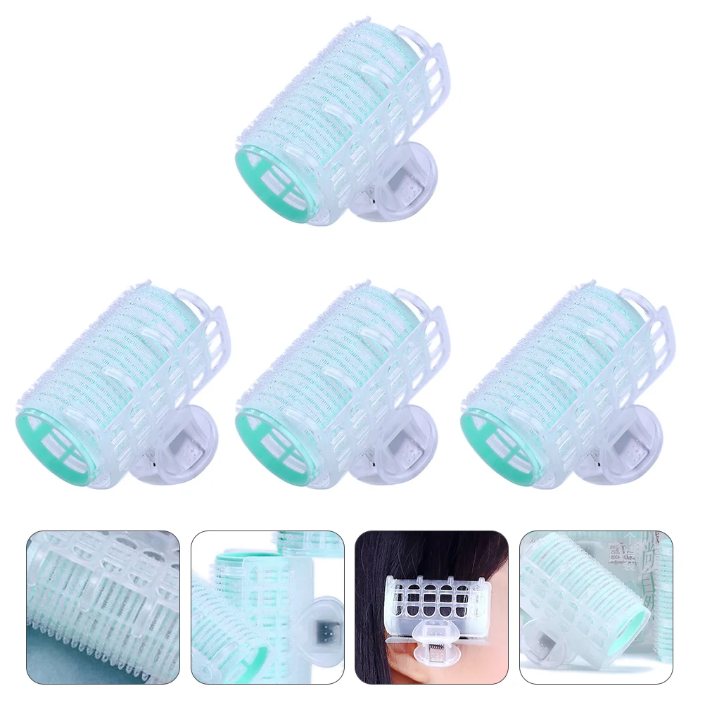 

4 Pcs Bangs Curler Self Grip Hair Curling Rollers Wave Salon Dressing Curlers Plastic
