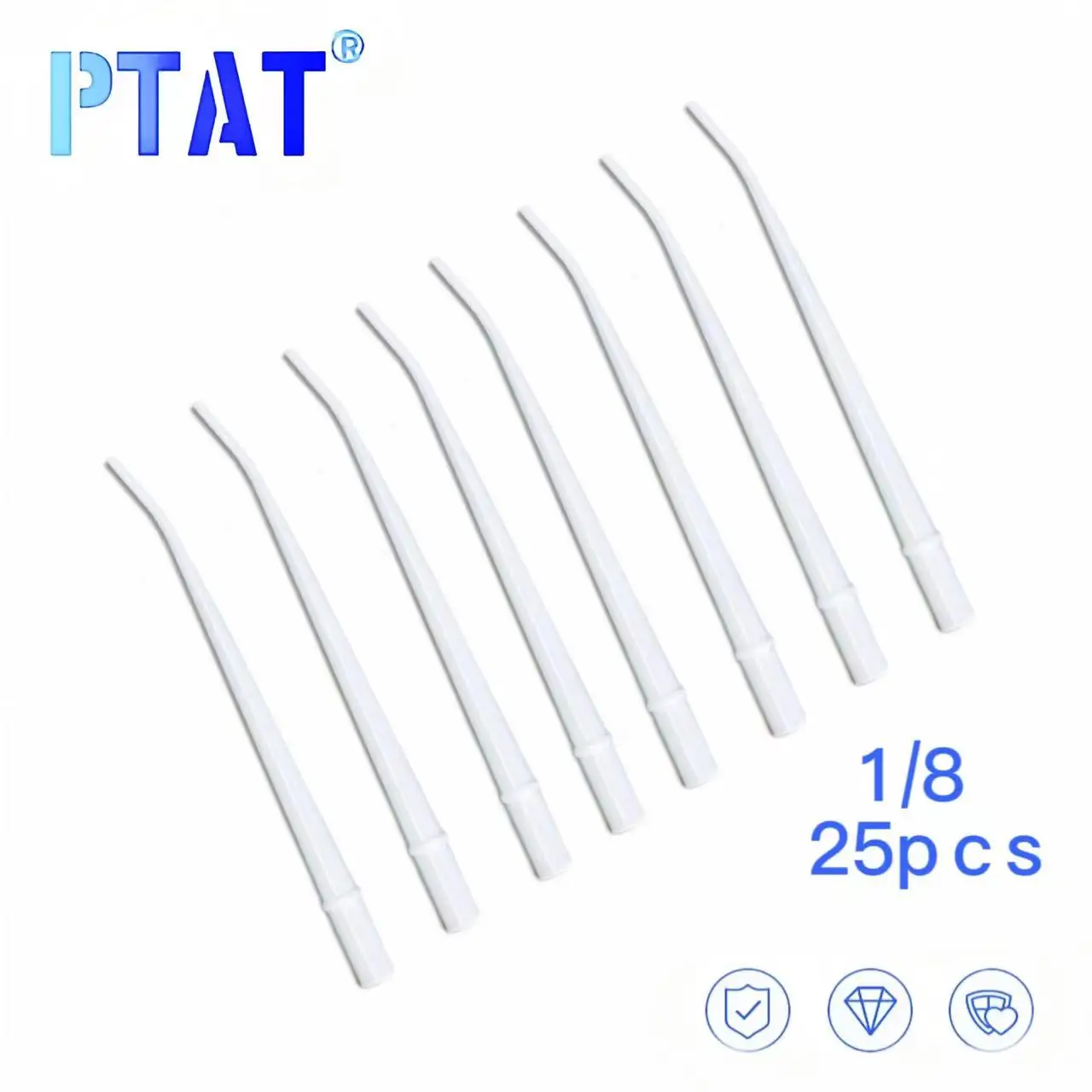 

1 Pack 25 Pcs 1/8" Dental Plastic Large Orifice Surgical Aspirator Suction Tips Dentista Accesorios Materiales De Laboratorio