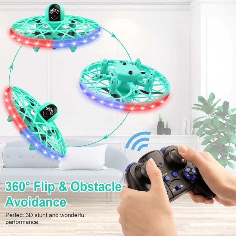 

Remote Control Aerial Drone Glowing LED Light Stunt Music UAV Kids UFO Hoverball Gesture Control Toy for Children Birthday Gift