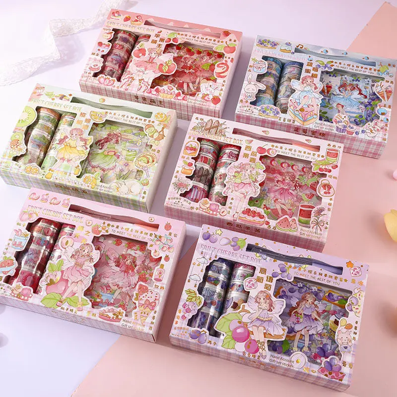 

Сказочные вишни Фрукты для девочек 10 шт. домашних животных Васи клейкие ленты стикеры s Набор 10 шт. высечка наклейка для домашних животных DIY ...