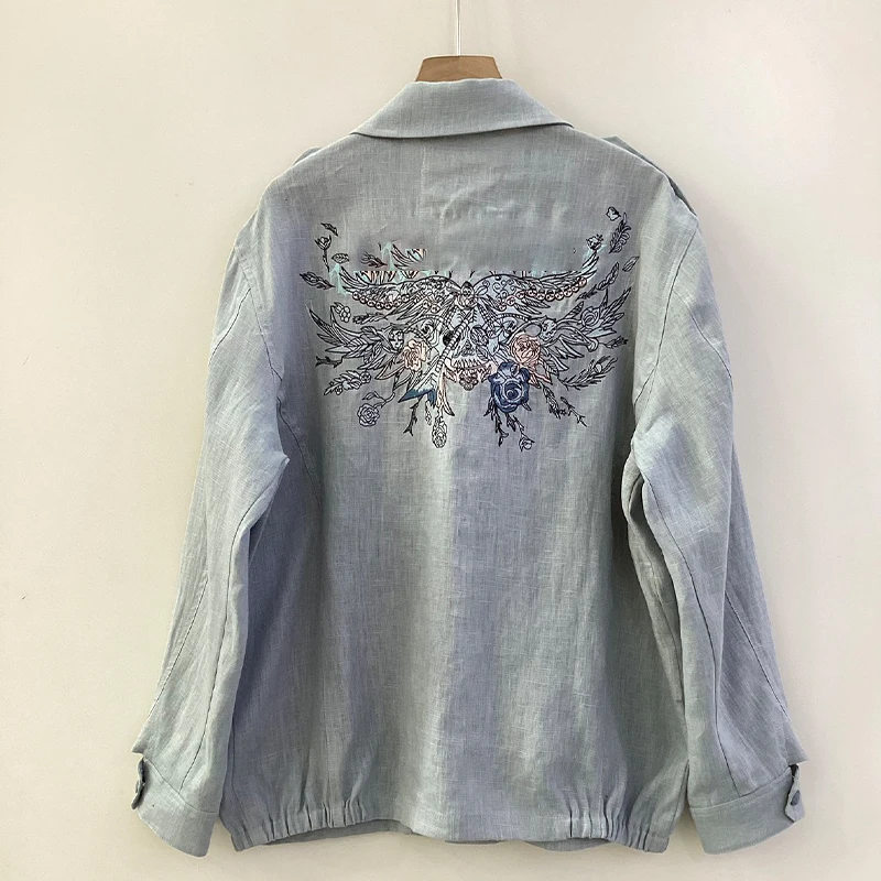 Zadig женские куртки шикарные льняные отложной воротник повседневная джинсовая