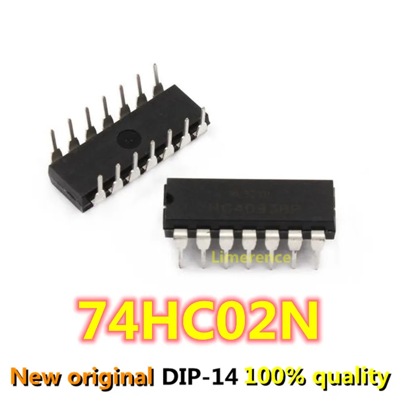10 шт. 74HC02N DIP14 74HC02 DIP SN74HC02N DIP-14 новая и оригинальная интегральная схема