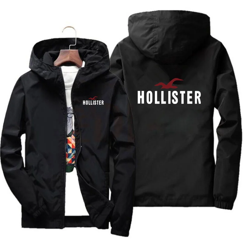 HOLLISTER-Jaqueta Bomber Masculina Casaco Tide Color Grupo Casual Impermeável Protetor Solar Esportivo Primavera S-7XL