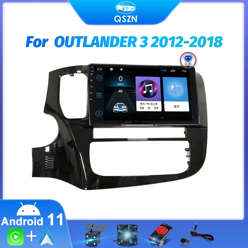 

QSZN Android 11 Car Multimedia Player Radio For OUTLANDER 3 2012-2018 Video 4G DVD Stereo Audio Head Unit Carplay Speakers