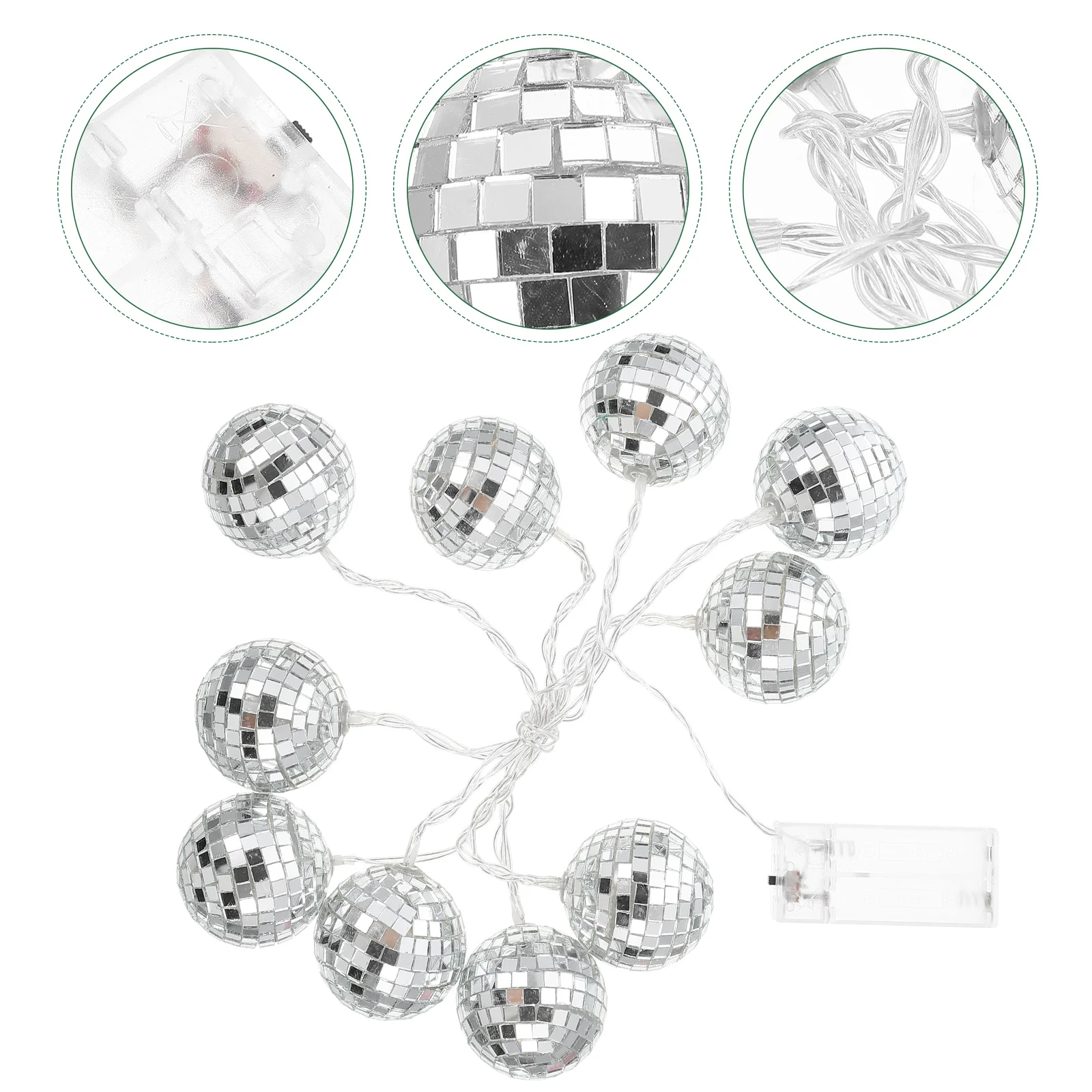 

Disco Lights Light Fairy Di Sg Globe Lits Mini Led Banner Mirror Lit Mir Curtain Balls Tree Garland Ornaments String Small Pay