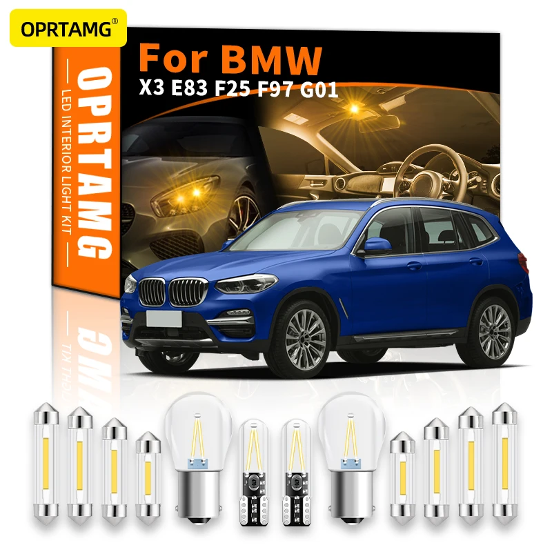 

Автомобильная светодиодная лампа OPRTAMG T10 W5w для интерьера автомобиля, лампа для чтения для BMW X3 E83 F25 F97 G01 2002-2022, купольная гирлянда, автомобиль...
